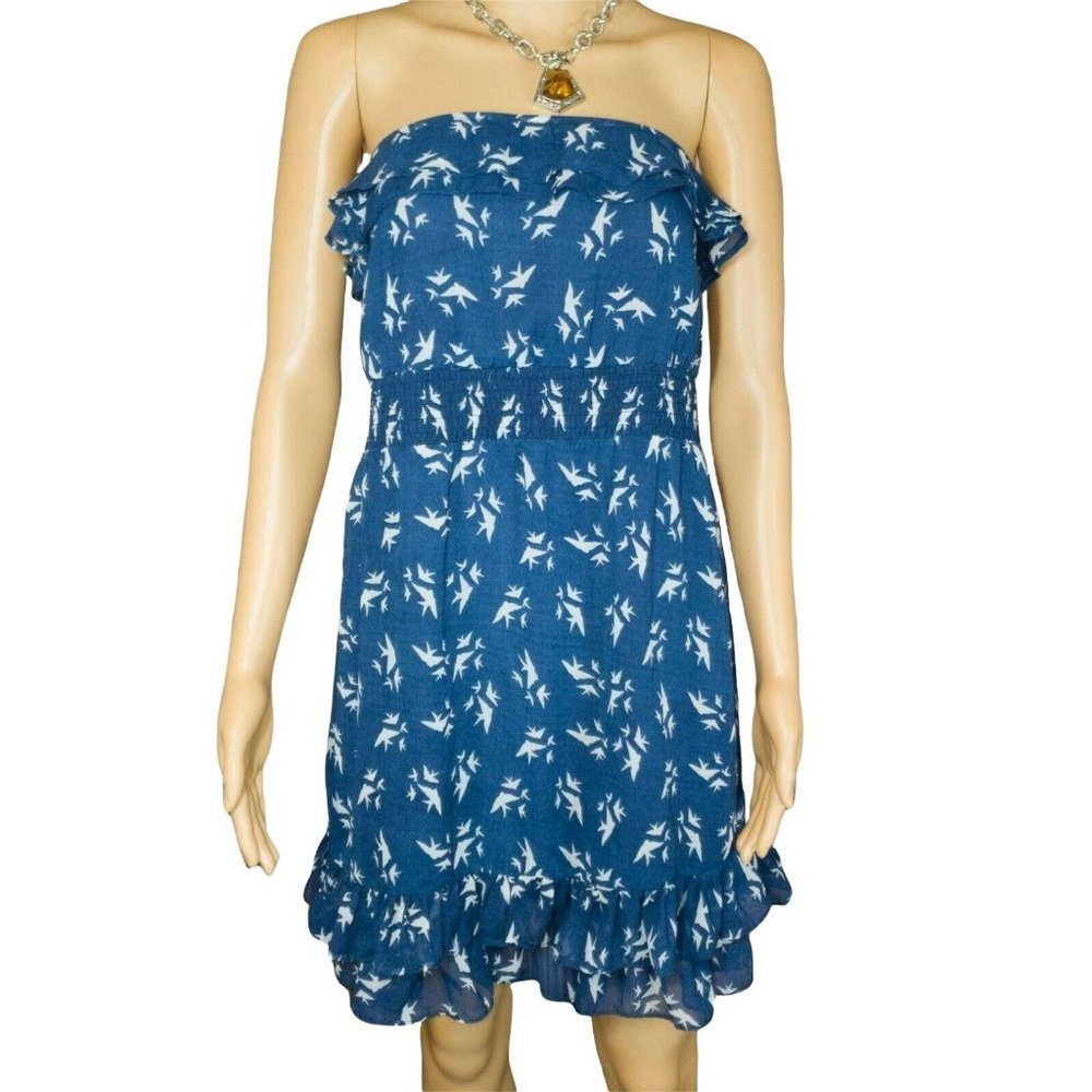 Urban Stitch Sleeveless Dress with Birds Size S/M